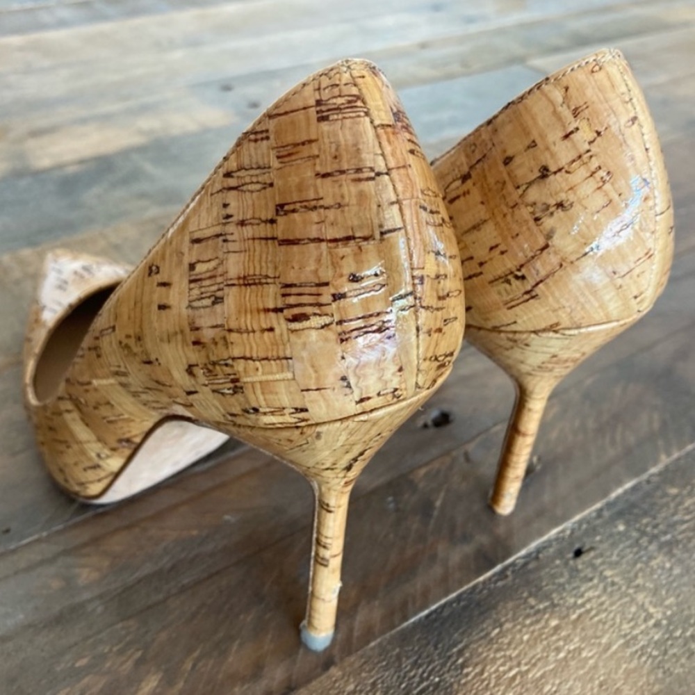 Manolo Blahnik cork heels 7.5
